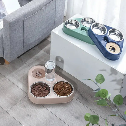 Gamelle pour animaux de compagnie 3 en 1 avec distributeur automatique