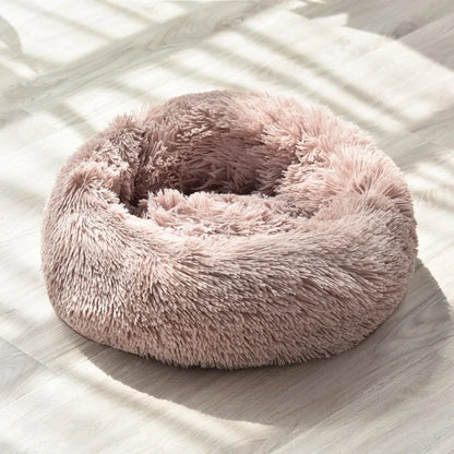 Lit rond en peluche pour chien