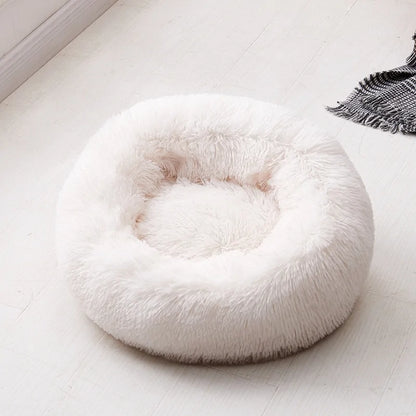 Lit rond en peluche pour chien