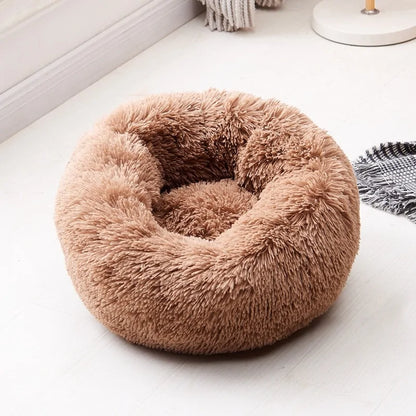 Lit rond en peluche pour chien