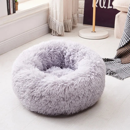 Lit rond en peluche pour chien