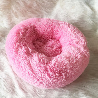 Lit rond en peluche pour chien