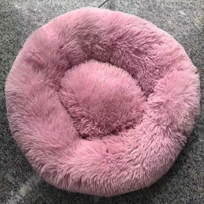 Lit rond en peluche pour chien